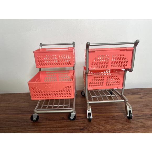 Set of 2 Our Generation Doll Grocery Shopping Cart Toys Supermarket Play - Picture 2 of 9